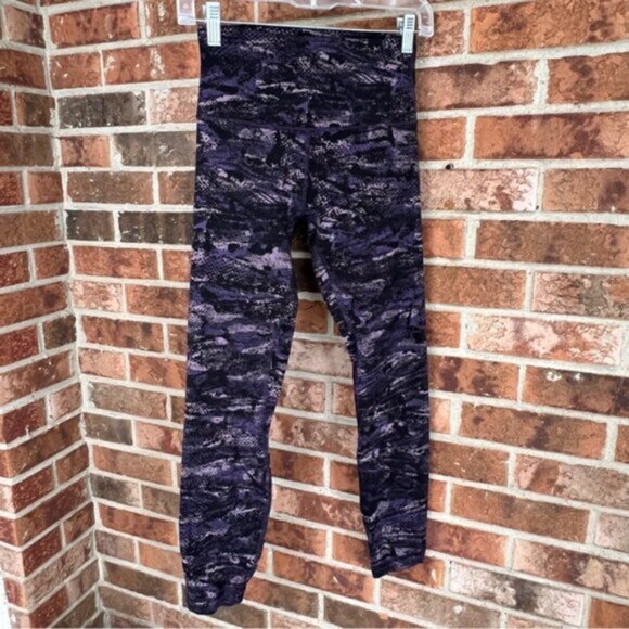 Lululemon   * Align Pant (25") Rip Wave Purple Thunder Black EUC - Picture 2 of 14